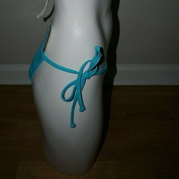 Vicky Moreinis Turquoise Tie Side Pant size M is NWT - Picture 5 of 5